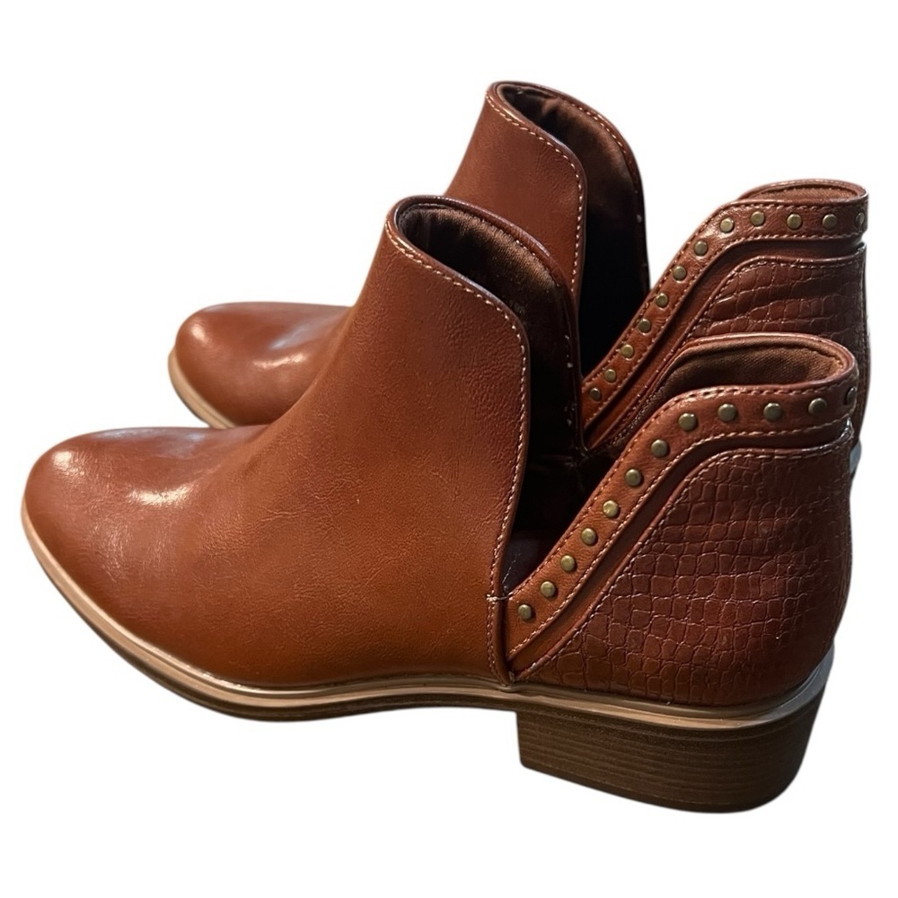 BareTraps Avril Brown Ankle Boots Vegan Size 7M - Picture 5 of 9